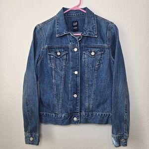 GAP Y2K Jean Jacket Denim Button Up Western Rodeo Cowgirl Medium